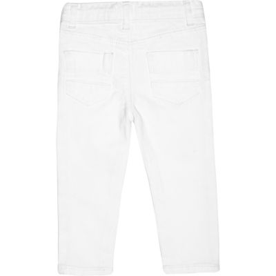 Mini boys white skinny jeans